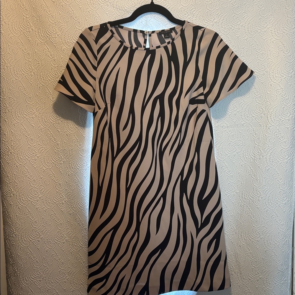 Ann Taylor Zebra Pattern Mini Dress